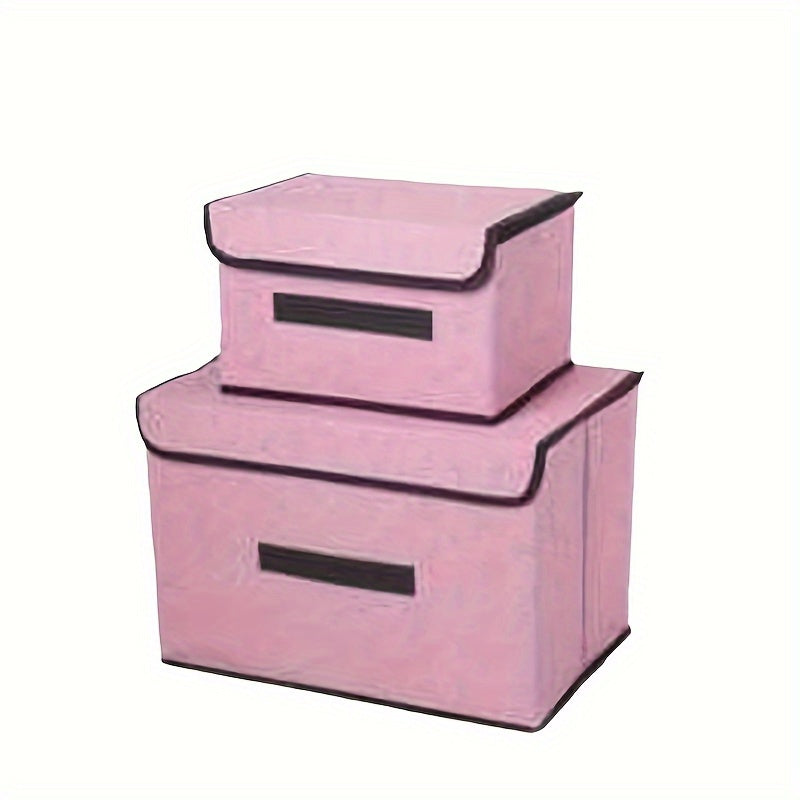 Rectangular Canvas Storage Boxes with Classic Design - Waterproof and Foldable, Ideal for Organizing Home, Kitchen, Closet, Clothing, Toys, Miscellaneous Items, and Under-Bed Storage.