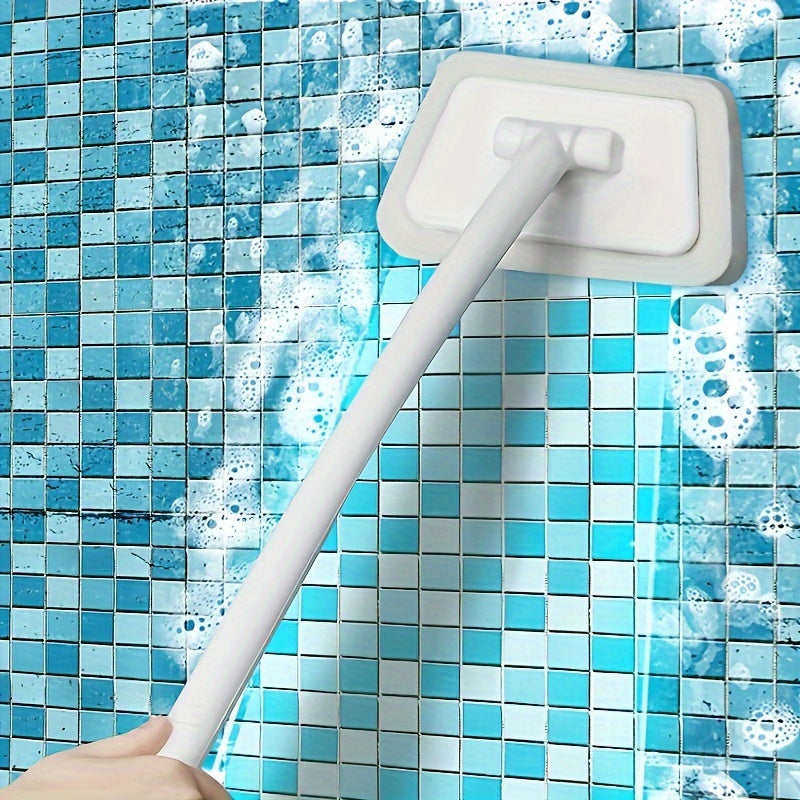 This set includes three versatile bathroom cleaning brushes and sponges that can be used on bathtubs, floors, walls, and windows. Made of durable plastic, they are reusable, portable, and non-electric, making them suitable for both dorms and homes.