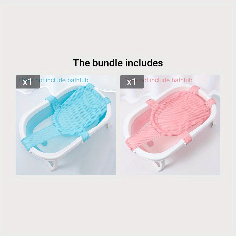 Breathable Bath Net with Non-Slip Mat for Bathtub, Floating Bath Support