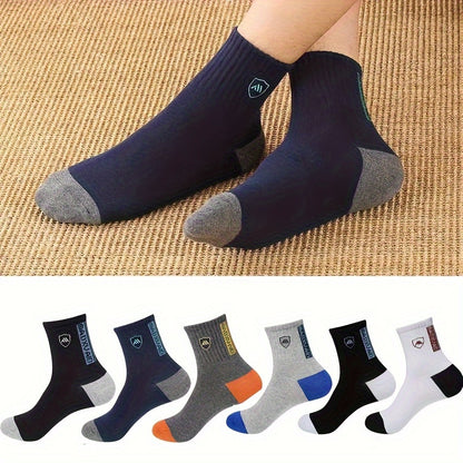 5 pairs of men's sports socks, suitable for spring and fall, EU 38-43