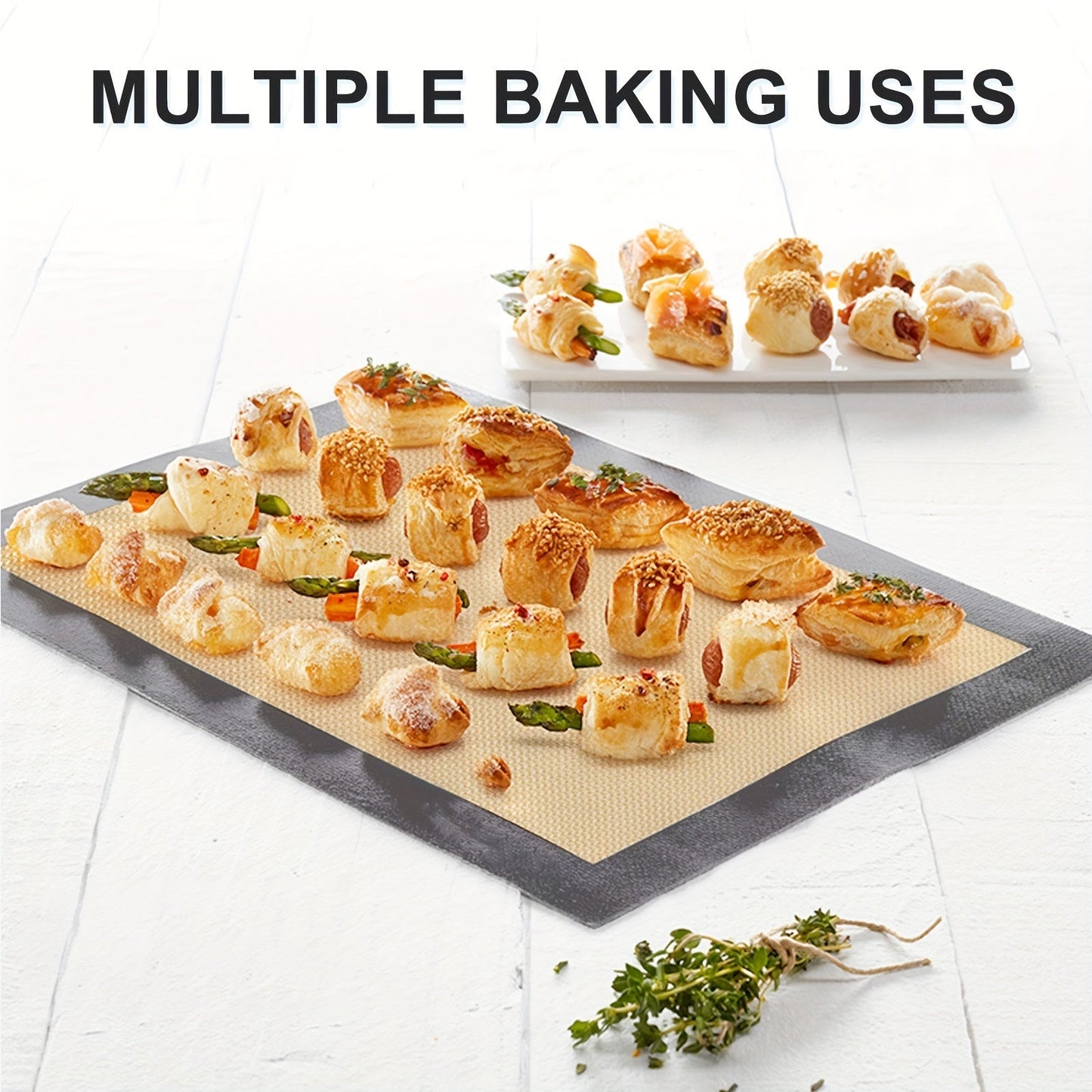 Set of 3 Non-Stick Silicone Baking Mats for Toaster Oven, Half Sheet Size (41.91cm X 29.46cm), Food-Safe Tray Liners, Reusable and Heat-Resistant. Perfect for Biscuits, Macarons, Bread, and Pastries. Essential Baking Tools for Your Kitchen.