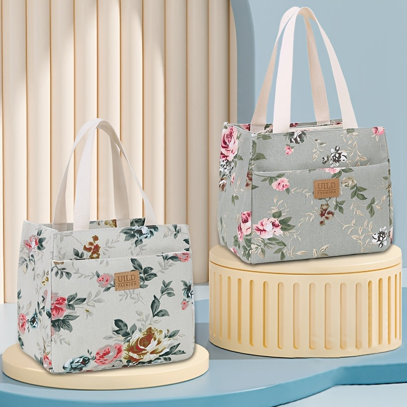 Stay stylish and organized with our large capacity insulated lunch bag. The aluminum foil lining keeps your food fresh all day, making it perfect for work, travel, or picnics. Choose from a variety of floral designs to suit your personal style. Stay