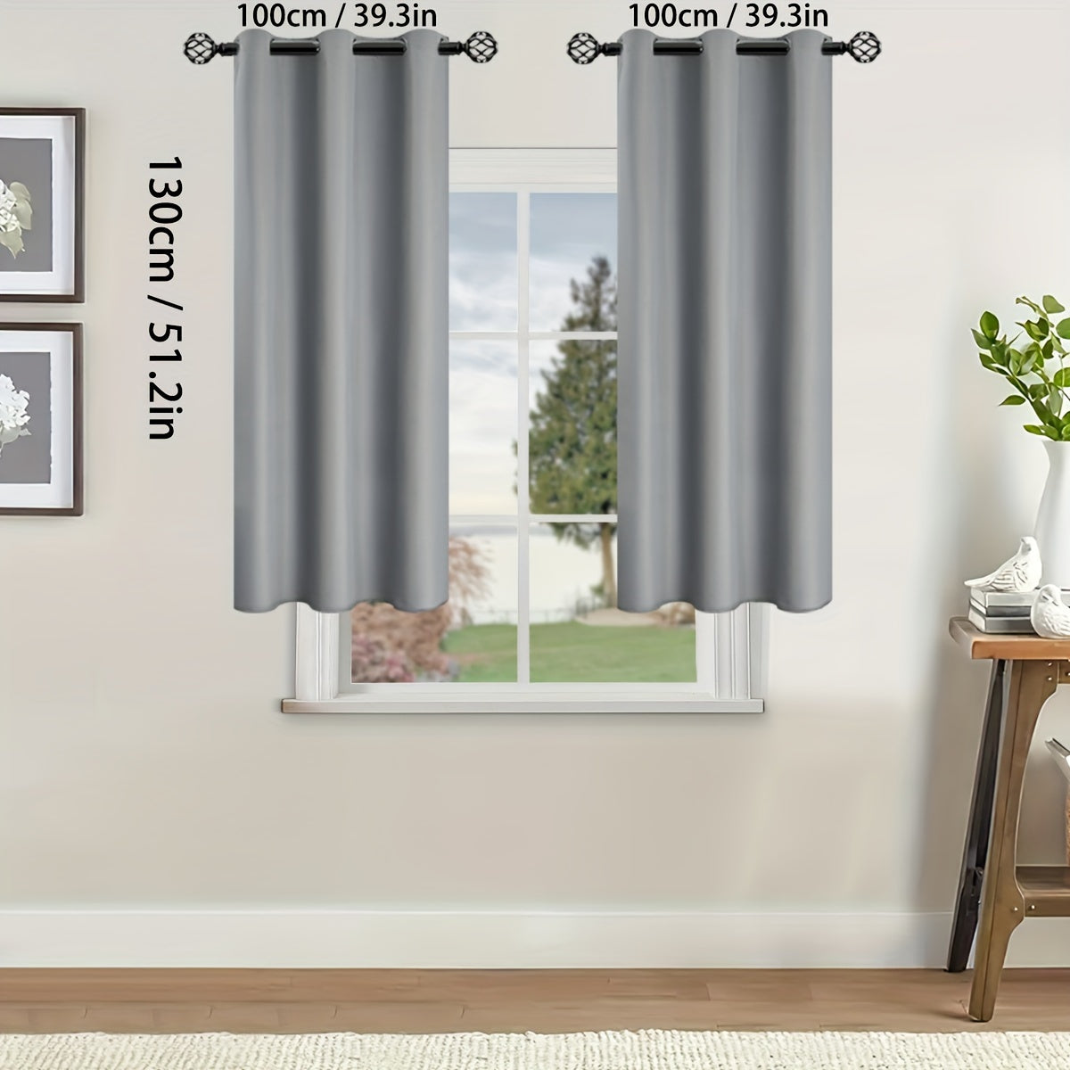 Two-Pack of Modern Blackout Curtain Panels: Keep out the sun with these thermal insulated curtains featuring a twill weave, grommet top design. Made of 100% polyester, these un-corded panels are perfect for the living room, bedroom, or any other room in