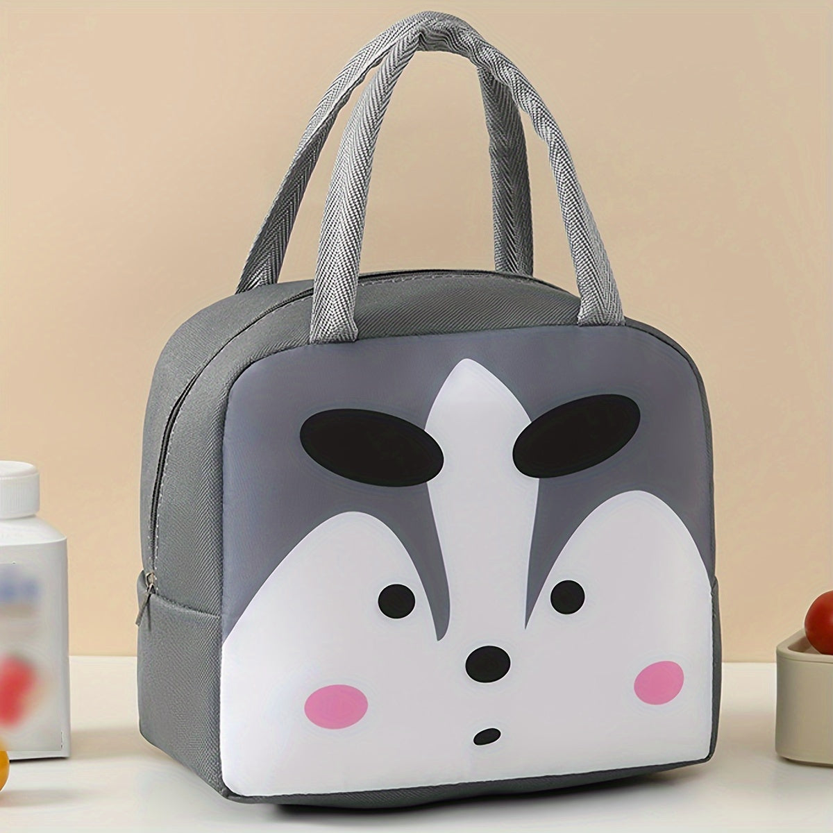 Portable Cartoon Insulated Lunch Bag in Multiple Colors, Available in 1 or 2 Pieces. Keeps Food Fresh and Thermal Sealed. Ideal for Office, School, Hiking, Camping, Picnic, and Kitchen Supplies.