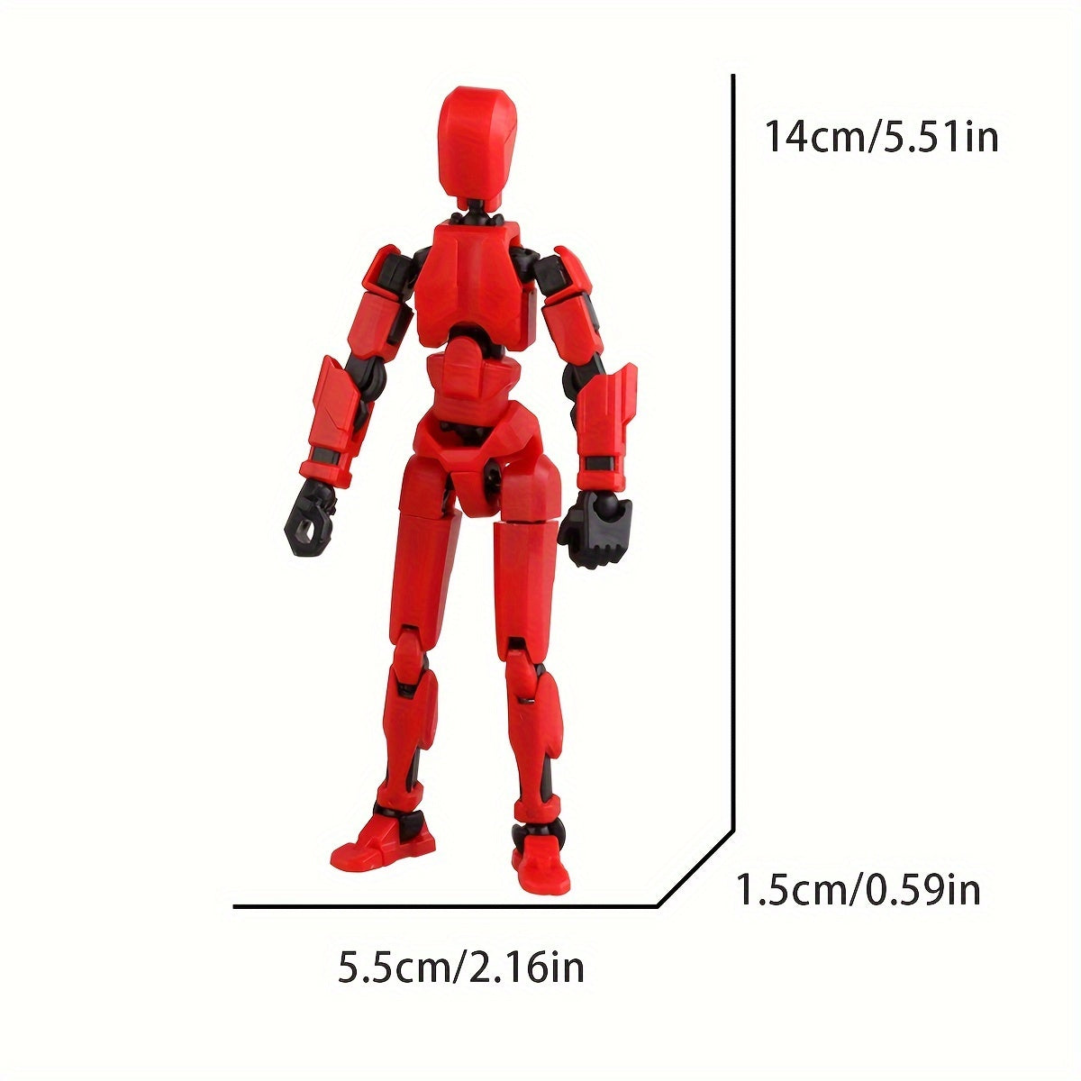 Articulated robot action figure toy with colorful design and durable material. Perfect gift for creative play.