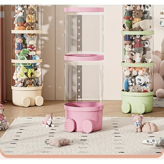 Multifunctional plastic bin with lid for toys and dolls - waterproof, dustproof, and high-quality organizer - ideal home gift for toys and dolls.