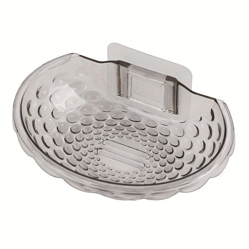 1pc Plastic Creative Soap Dish Tray Holder for Bathroom Organization.