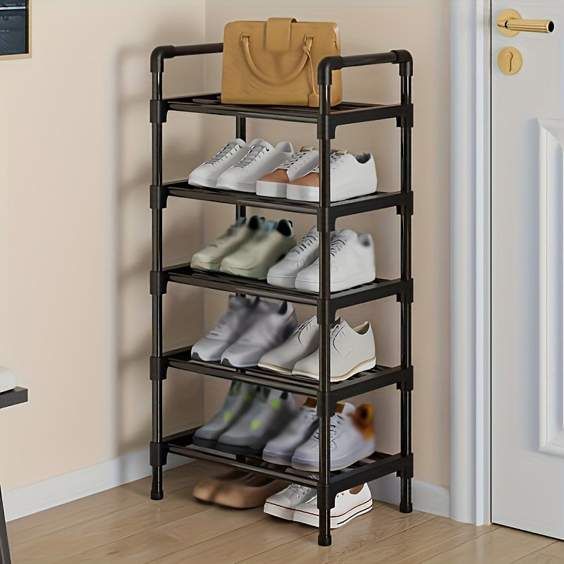 Easy to install and space-saving shoe rack with multiple layers – ideal for storing shoes and boots in entryways, living rooms, and bedrooms. The metal storage design offers a large capacity for organizing your footwear.