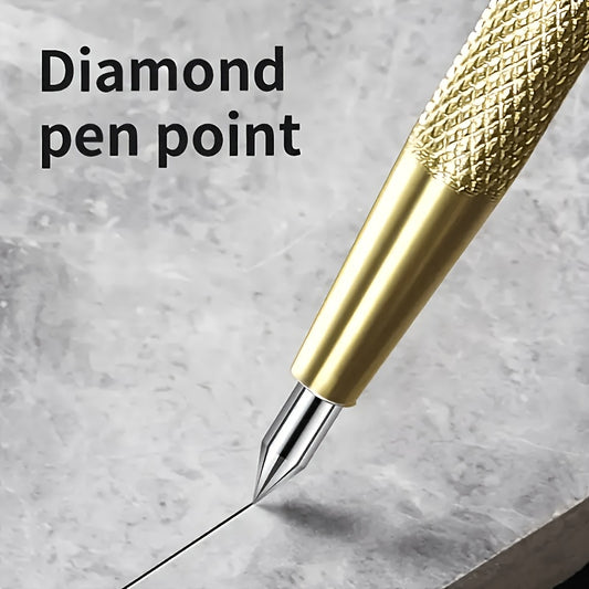 2 Diamond Pen Point Carbide Scriber Pens for Precision Cutting in Metalworking, Woodworking, Glass, Tile, Metal, and Wood.