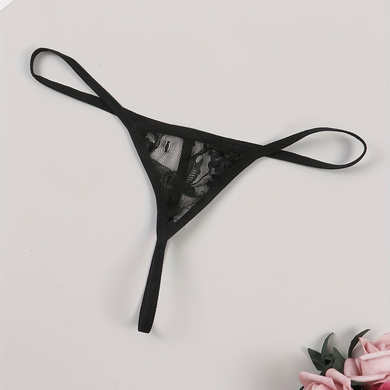 Sheer lace thongs for women, sexy lingerie option.