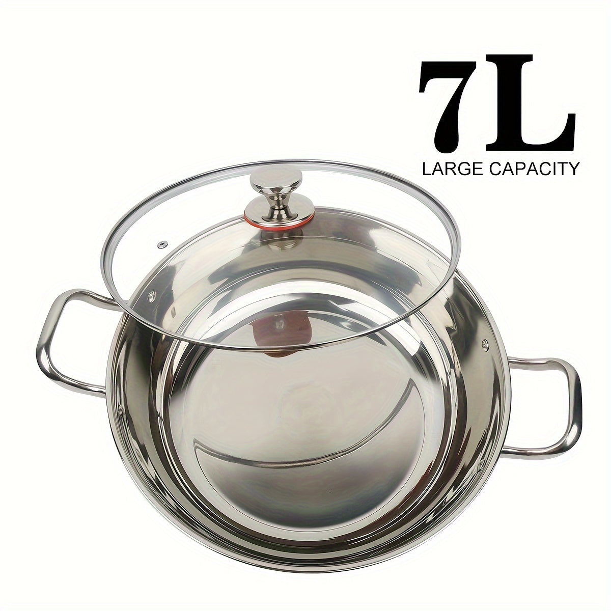 Durable Stainless Steel Stockpot with Lid - Rust-Resistant, Easy to Clean, Multi-Purpose Kitchen and Outdoor Cooking Pot for Induction and Gas Stoves, Non-Stick Coating, Ideal for Home and Restaurant Cooking