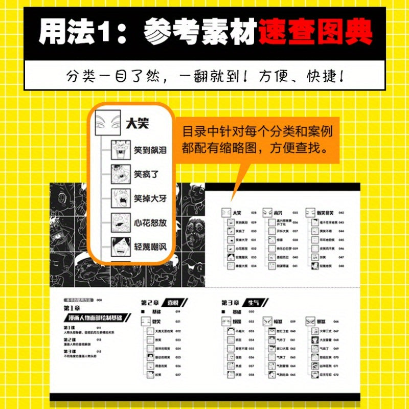 Guide to drawing expressive and versatile cartoon characters with dramatic expressions for Chinese college students.