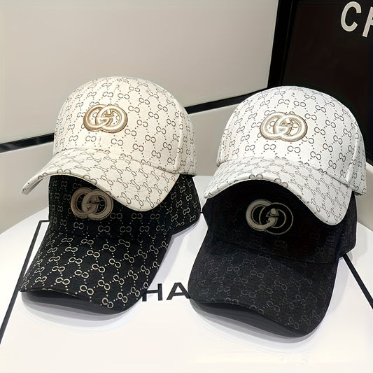 1 piece of fashionable print light luxury trendy baseball cap with a peaked cap design