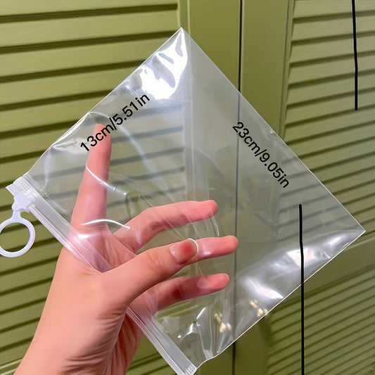 Get organized on-the-go with this set of 5 extra thick clear PVC storage bags. Resealable and durable, these portable bags are perfect for travel, cosmetics, and stationery organization. Ideal for packaging and storage needs.