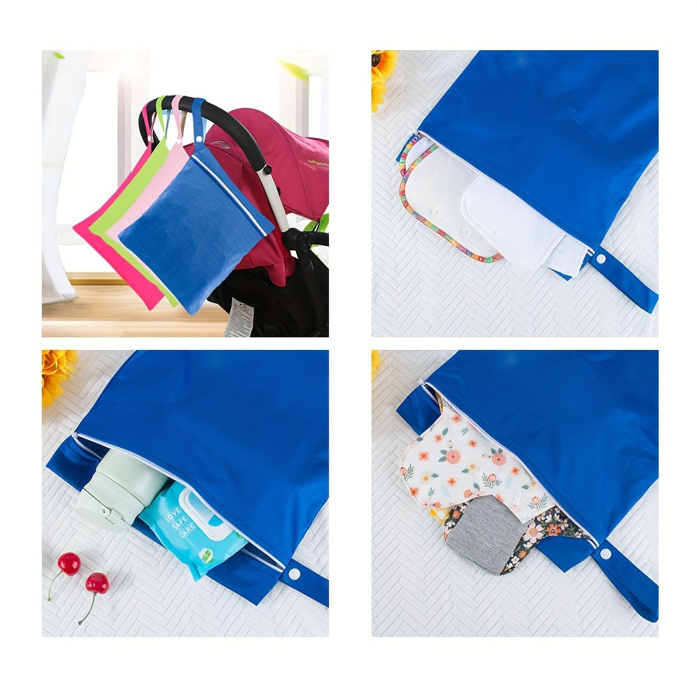 Durable Travel Storage Bags - Waterproof, Easy to Clean, Zippered Pouches for Diapers and More. Perfect for All Ages. Single Bag, 30cm x 40cm.