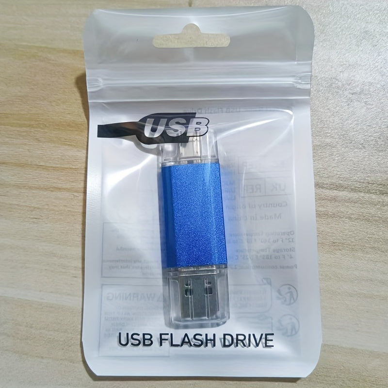 Dual C-Type USB Flash Drive with high speed interface, suitable for Android smartphones and tablets.