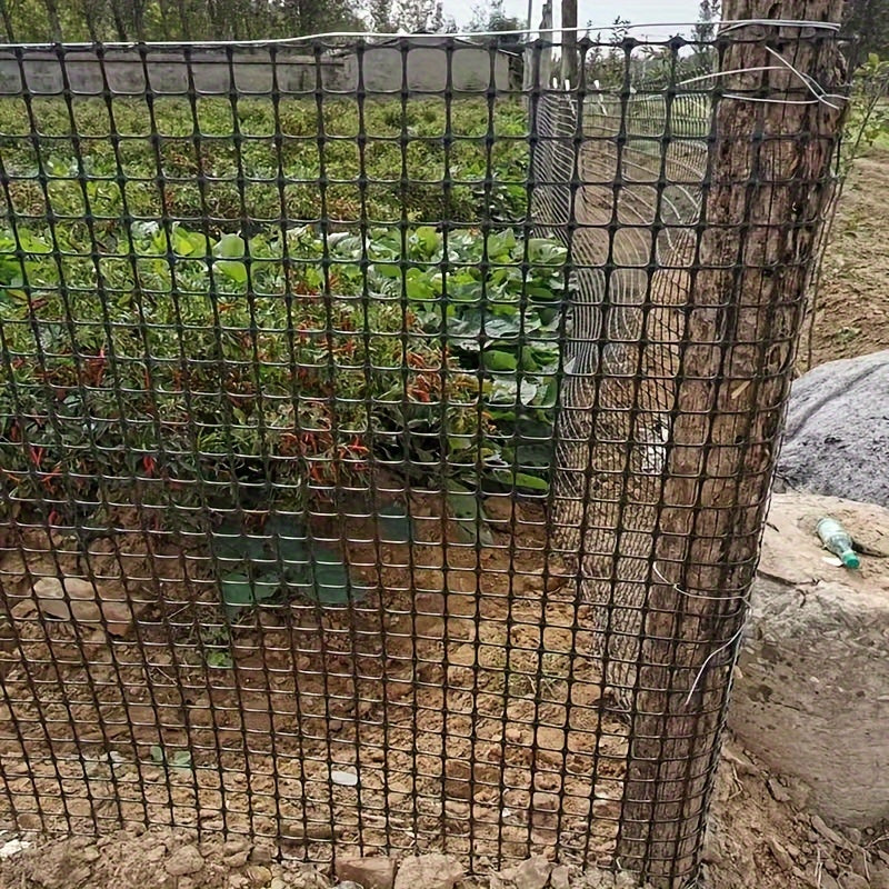 Durable plastic deer netting suitable for poultry fencing, orchard protection, and urban farming.