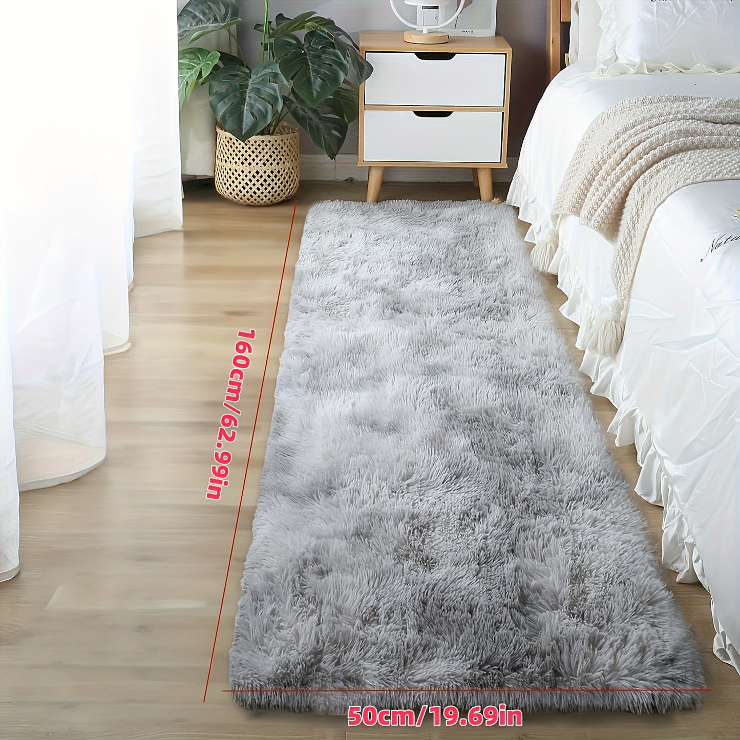 Indulgent SoftTouch Faux Fur Area Rug - Luxuriously Plush, Non-Slip, Strong, and Simple to Wash by Hand - Ideal for Enhancing Bedroom, Living Room, or Home Office Décor