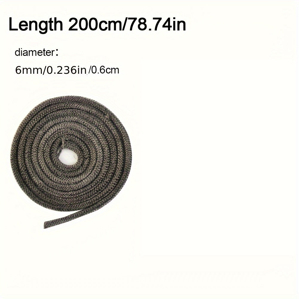 Our high-quality fiberglass seal rope is designed for high-temperature environments, making it ideal for wood stoves. The 198.12cm black door gasket is perfect for fireplaces and pellet stoves, enhancing efficiency and ensuring safe indoor use.