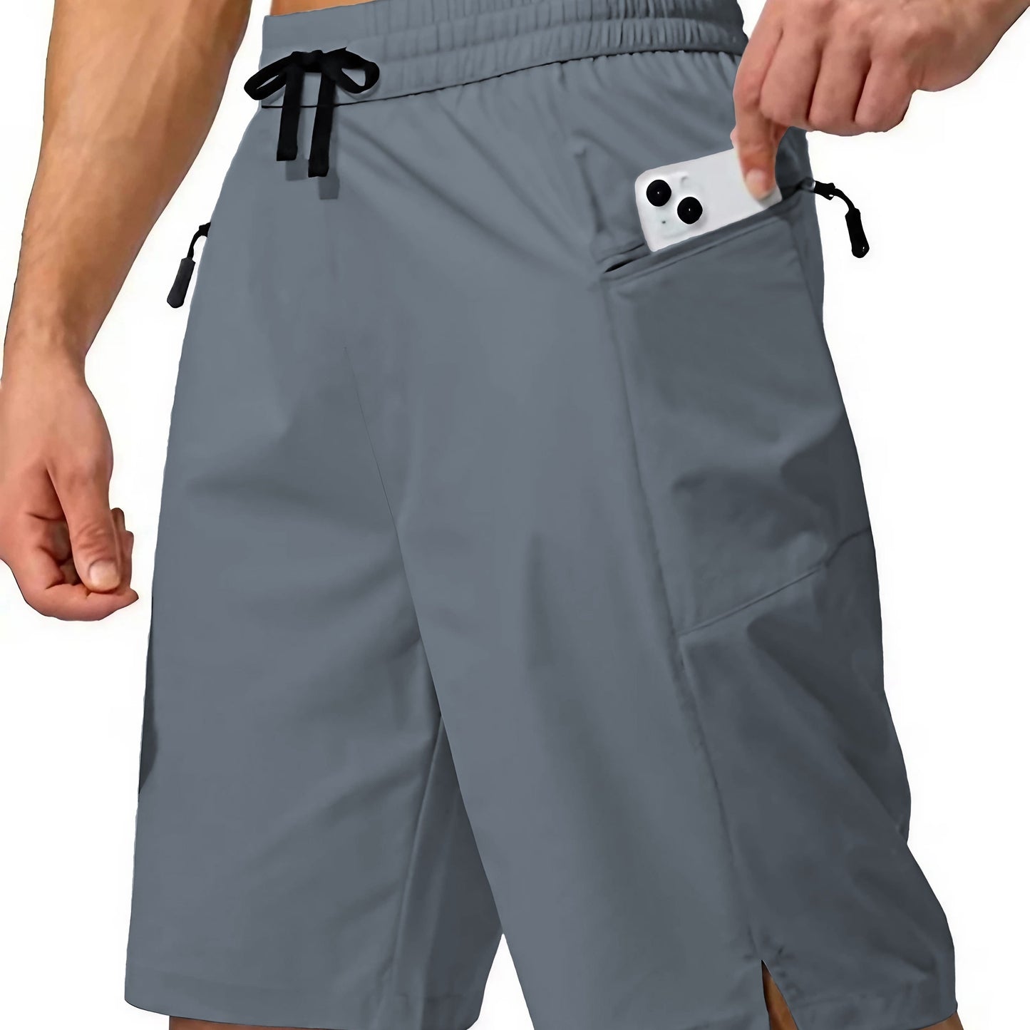 Men's Plus Size Cargo Shorts with Drawstring, Pockets for Comfort & Style