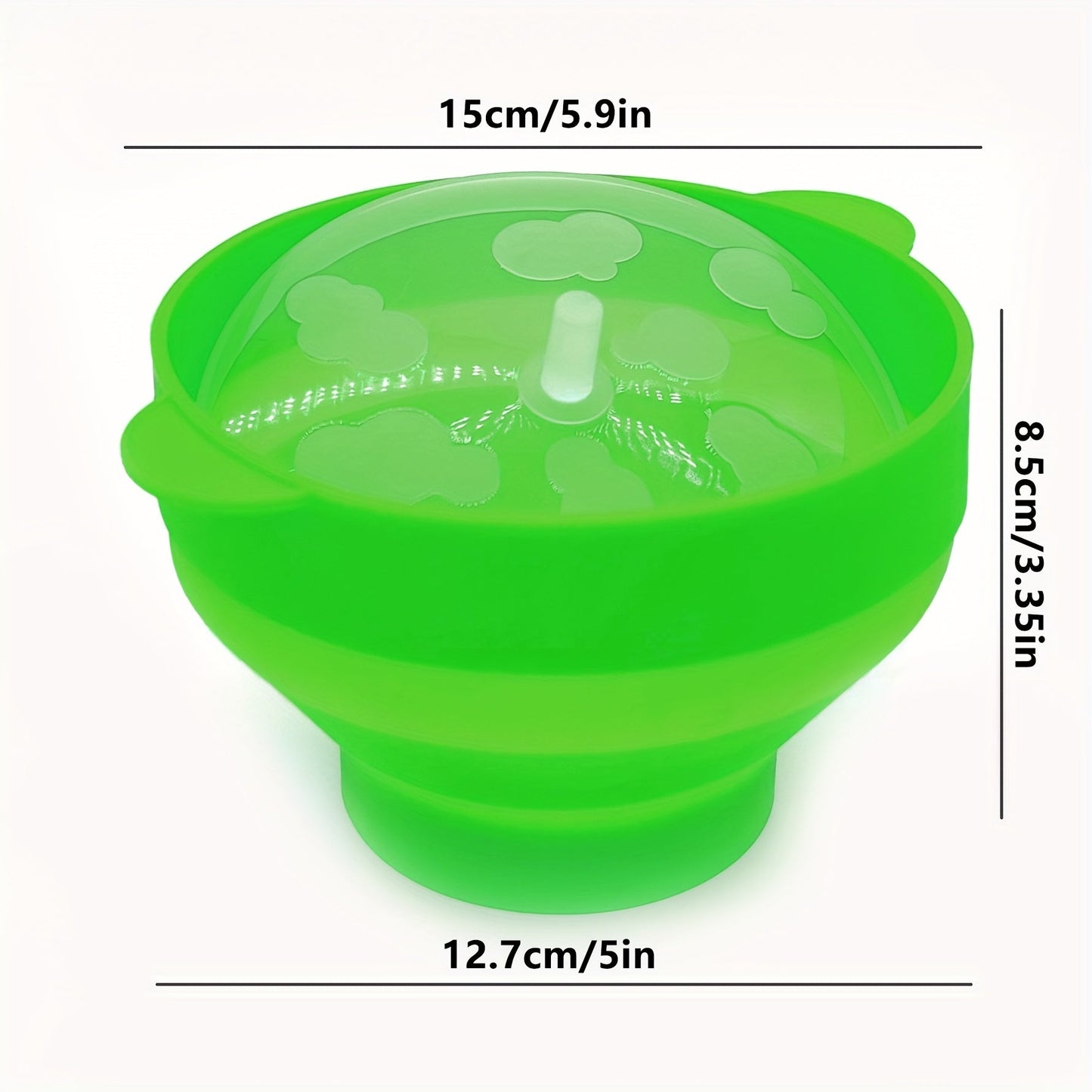 1-Piece BPA-Free Small Size Microwave Popcorn Bucket with Foldable Bowl, Ideal for One Person, Perfect for Kitchen & Dining