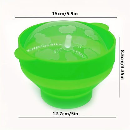 1-Piece BPA-Free Small Size Microwave Popcorn Bucket with Foldable Bowl, Ideal for One Person, Perfect for Kitchen & Dining