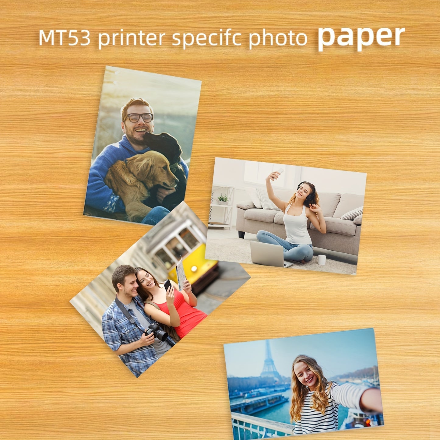 MT53 Photo Printer Special Zink Photo Paper, Single Photo Paper. Printer Not Included.