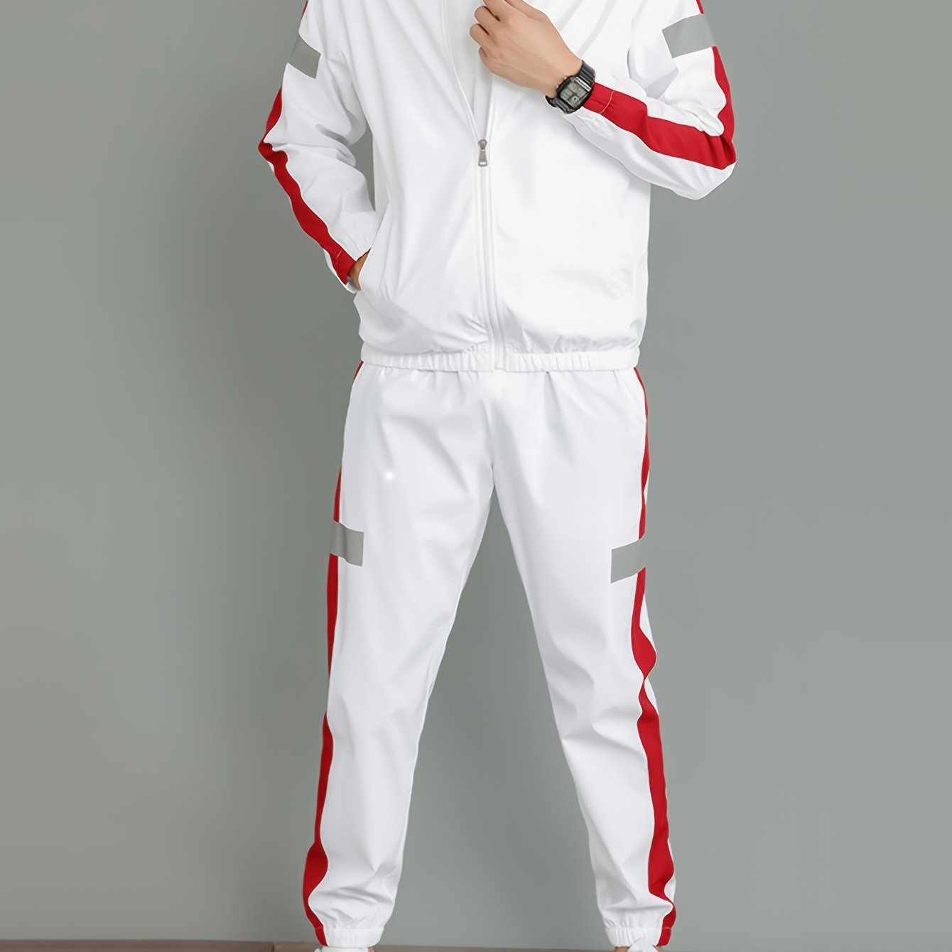 Men's casual two-piece sportswear set for spring and autumn.