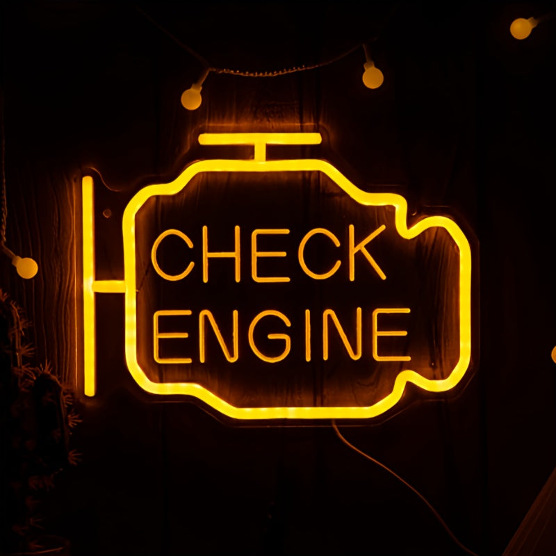 Check Engine Letter Neon Light for weddings, engagement parties, bedrooms, and decorative wall mounting.