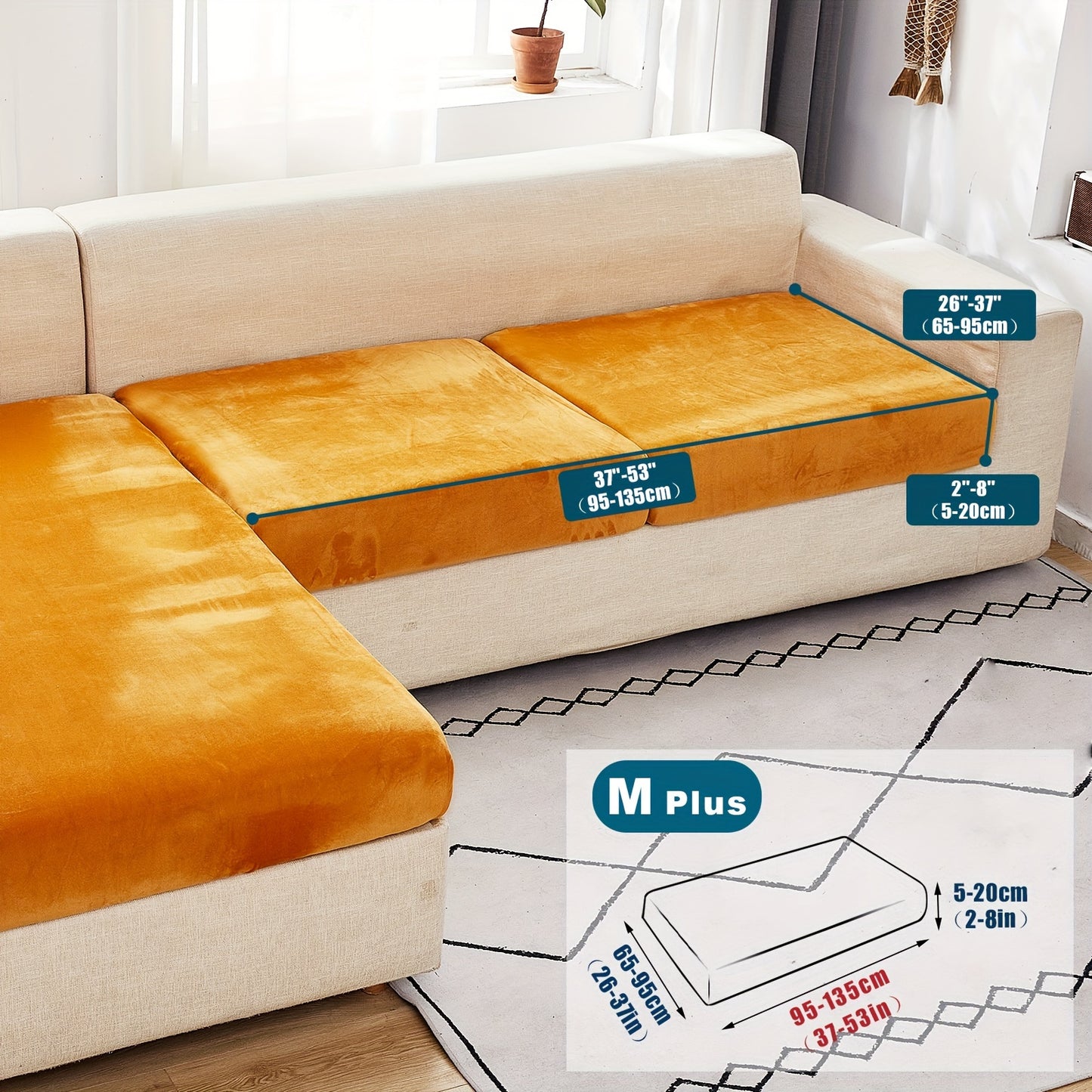 Velvet sofa slipcover/pillowcase for pets, dust-proof and fuzzy couch cover for home decor.