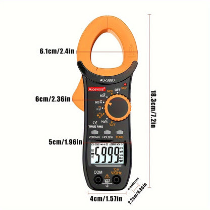 Цифровой клещевой амперметр Aicevoos, 6000 отсчетов, 600A/1000A AC/DC ток, авто диапазон, истинное эффективное значение мультиметра, амперметр, тестер напряжения с NCV.