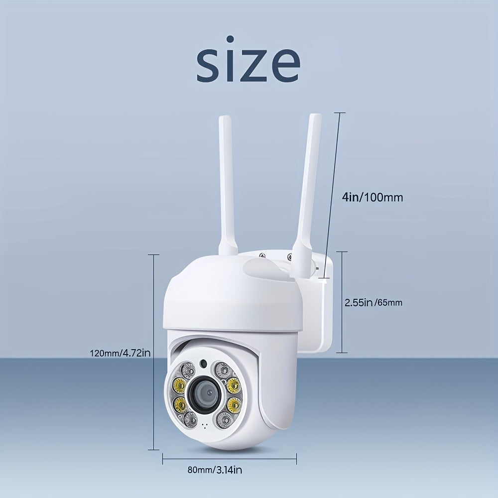 Teruhal Wireless Security Camera offers top-notch features including 2.4G WiFi connectivity, IP66 waterproof rating, 1080P HD resolution, automatic tracking and motion detection capabilities, two-way audio communication, and a built-in floodlight alarm