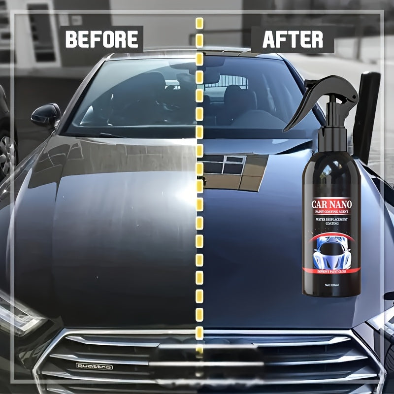 Top-of-the-line Nano Ceramic Coating Spray for ultimate car protection. Hydrophobic glass treatment and waterproof formula for cars.