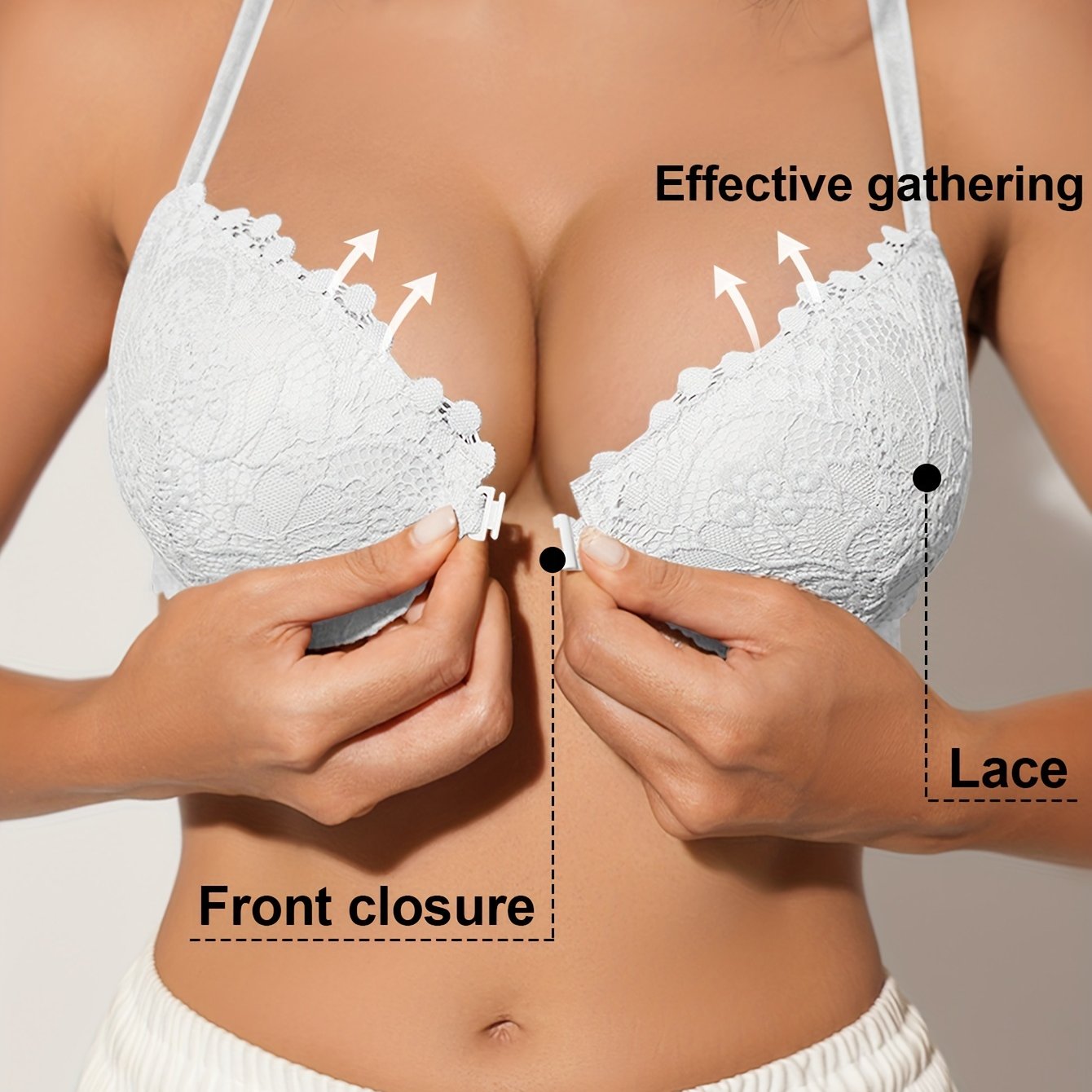 Underwire push-up bra for women, sexy and comfortable lingerie.