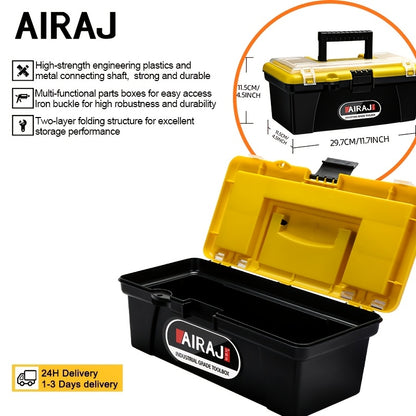 AIRAJ 1pc Multifunctional Mini Tool Box with Handle, Organizer Storage Box, Lightweight & Durable for Craft and Household Use