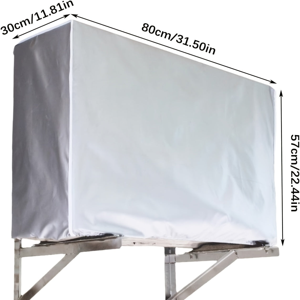 Aluminum Foil Air Conditioner Cover - Portable, Household Use - Available in Multiple Sizes for Dust Protection, Sun Protection, and Waterproofing