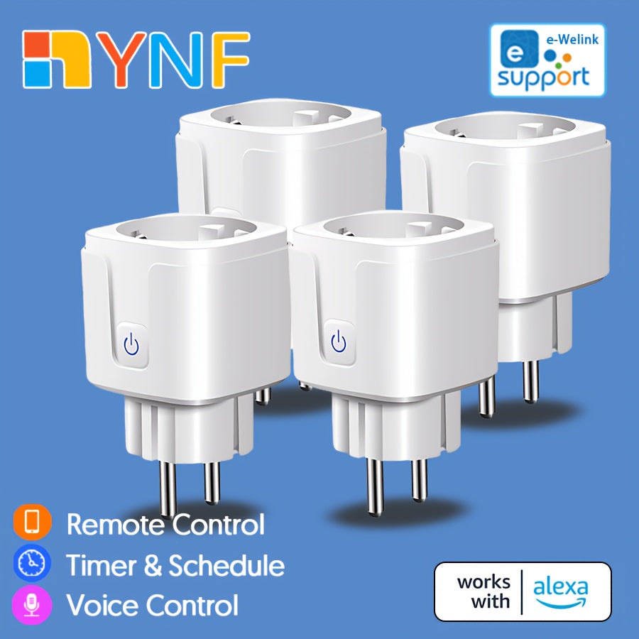 Wi-Fi Smart Plug with Energy Monitoring, Voice Control, Remote Control, Timer, Schedule, Group Control, and support for Alexa & Google.