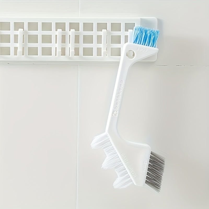 Versatile Hard Bristle Grout Brush with Plastic Handle - Ideal for Bathroom, Toilet, Kitchen, Living Room, and Bedroom Cleaning - Eco-Friendly, No Electricity Required - Perfect for Cleaning Corners and Crevices