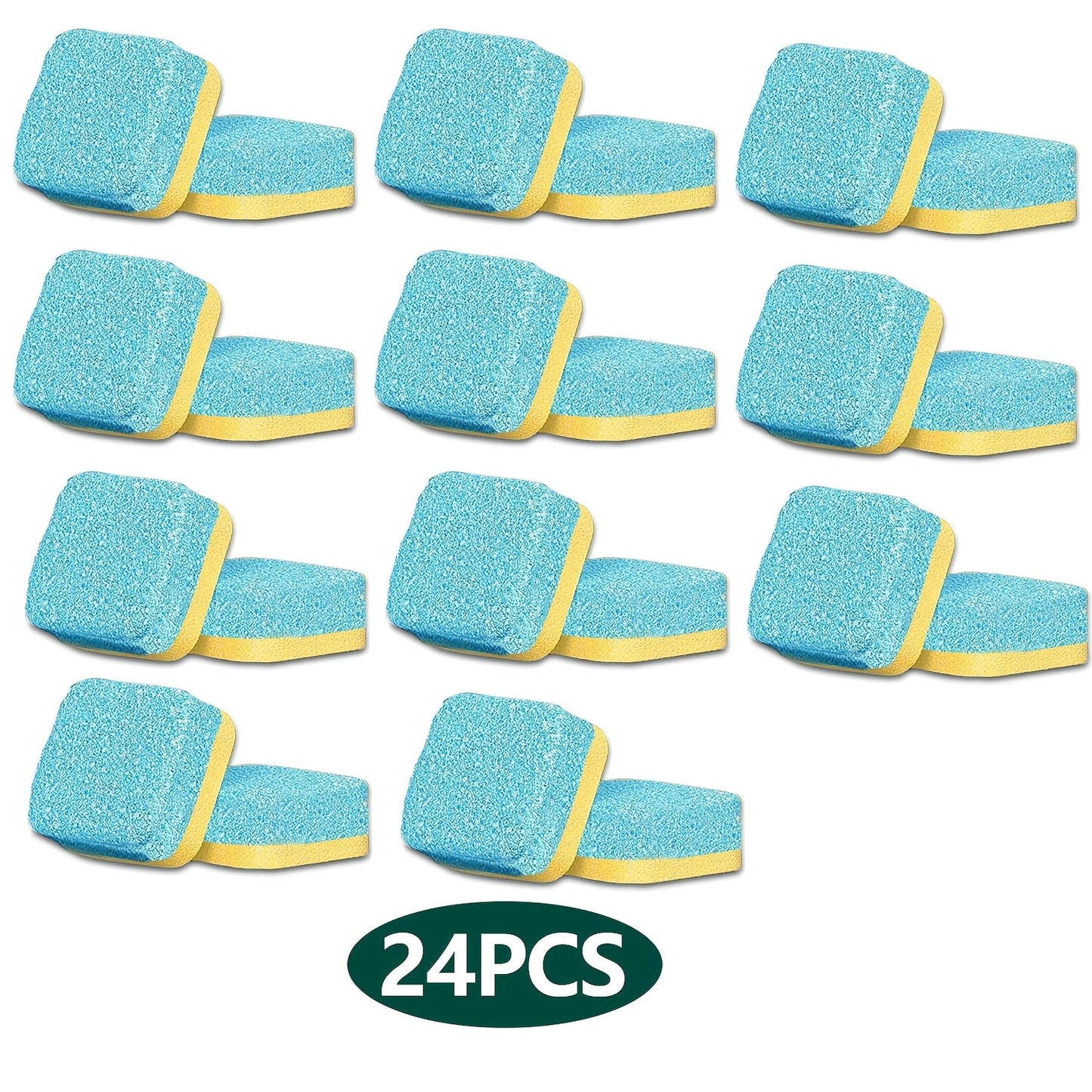 Washing Machine Cleaner Tablets - Pack of 4/16/24pcs with Powerful Descaler for Deep Cleaning HE Front Loader & Top Load Washer. Septic Safe and High-Quality Deodorizer to Clean Drum & Laundry Tub Seal.