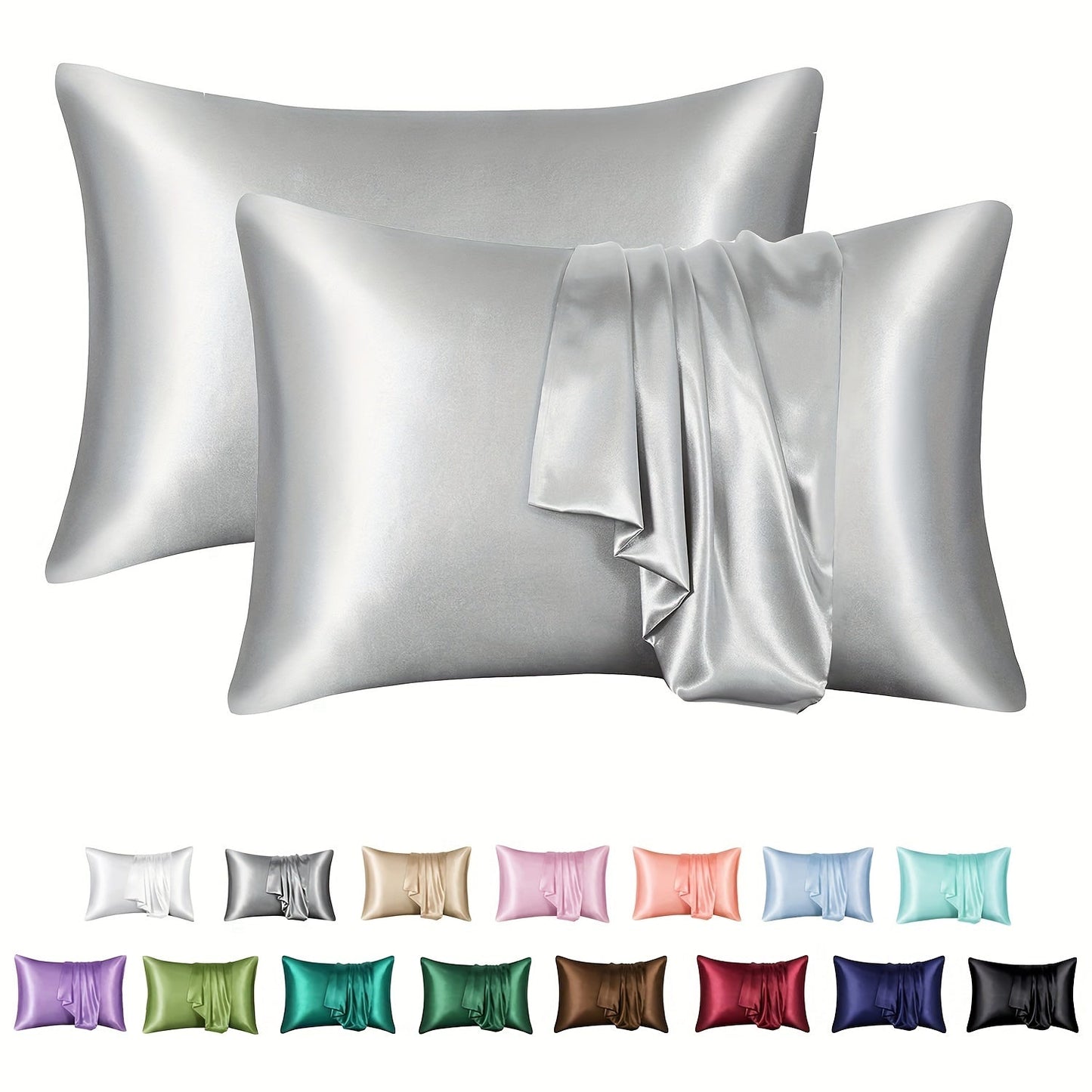 Satin Pillowcase -Envelope Closure Hypoallergenic Breathable and Durable Pillow Cover -Luxurious Bedding Option for Bedroom Supplies -Valentine's Day Gift -Pillow Case Only