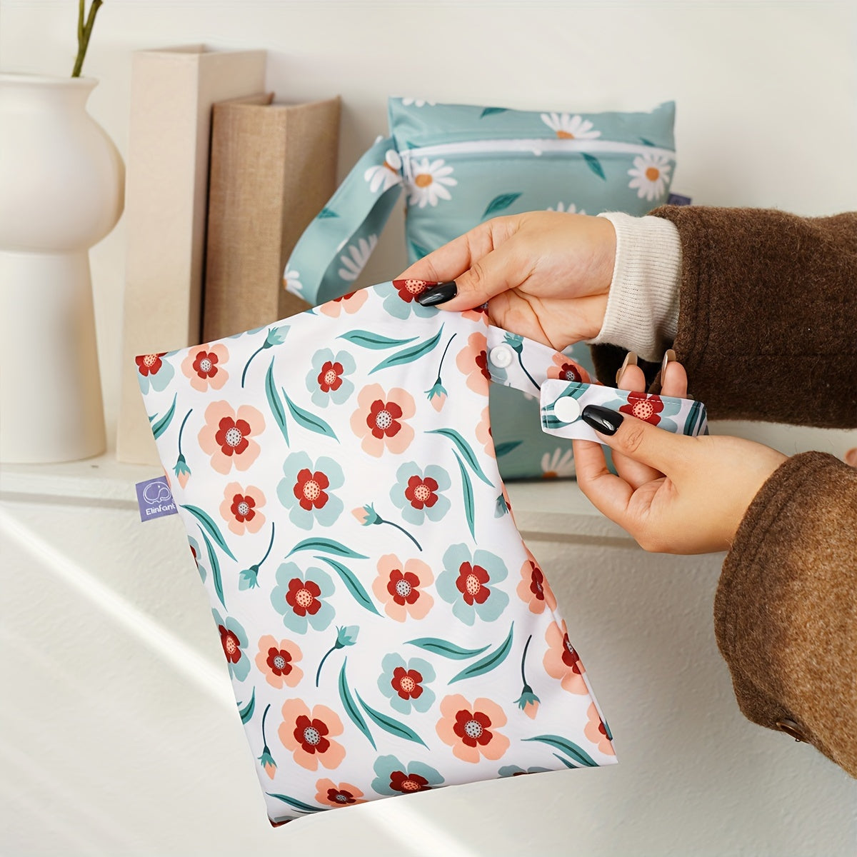 Get 2 adorable Waterproof Diaper Bags with Cute Cartoon Prints, perfect for on-the-go use. An ideal gift for Christmas, Halloween, Thanksgiving, New Year's, or Valentine's Day.