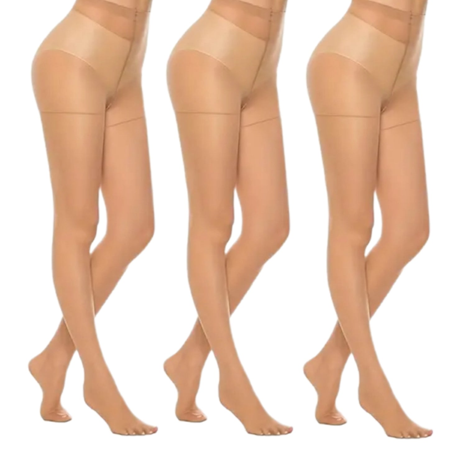 Ultra-Thin Flesh-Colored Concealer Pantyhose, Natural and Sexy Black Stockings, 3pcs/6pcs