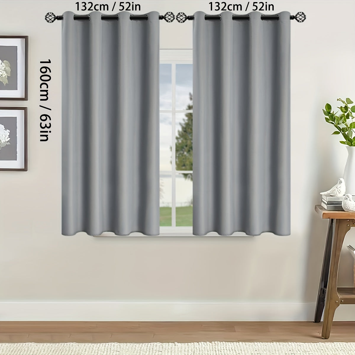 Two-Pack of Modern Blackout Curtain Panels: Keep out the sun with these thermal insulated curtains featuring a twill weave, grommet top design. Made of 100% polyester, these un-corded panels are perfect for the living room, bedroom, or any other room in