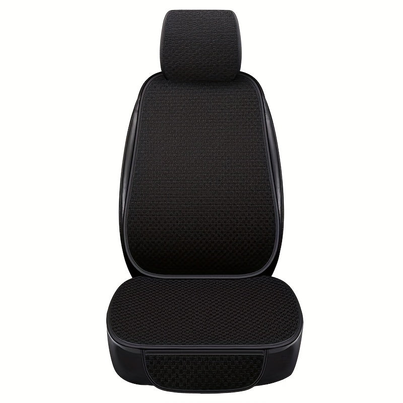 Non-slip, breathable linen car seat cushions for BMW, KIA, AUDI, and more. Easy care and all-season comfort.