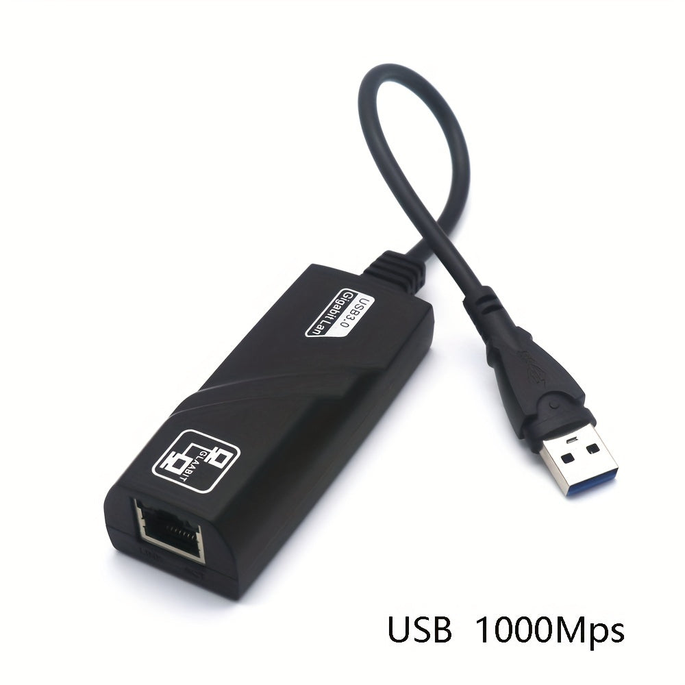 USB 3.0 Ethernet adapter for PC/Laptop, supports speeds of 1000Mbps/100Mbps, compatible with Smartthings, USB powered, operating voltage ≤36V.