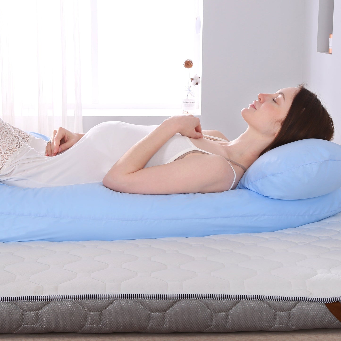 Maternity Pillow: U-Shaped Large Cushion with Removable Washable Cover, Provides Full Body Support and Comfort for Pregnant Women - Perfect Christmas Gift