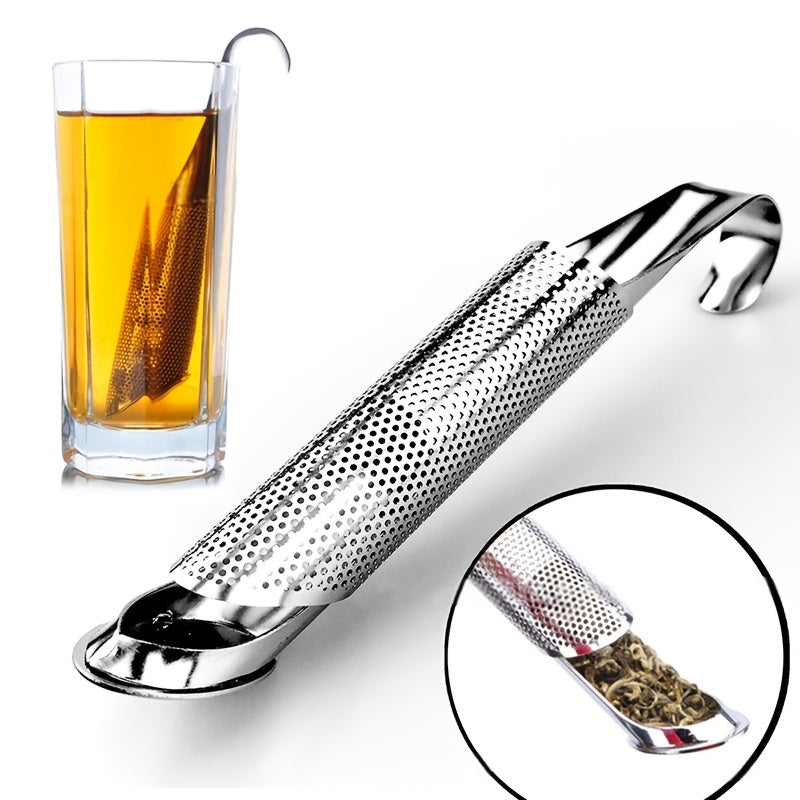 Long-Handled Stainless Steel Tea Infuser for Loose Tea, Roses, Coffee, and Spices - Stainless Steel Tea Strainer Wand for Easy Brewing