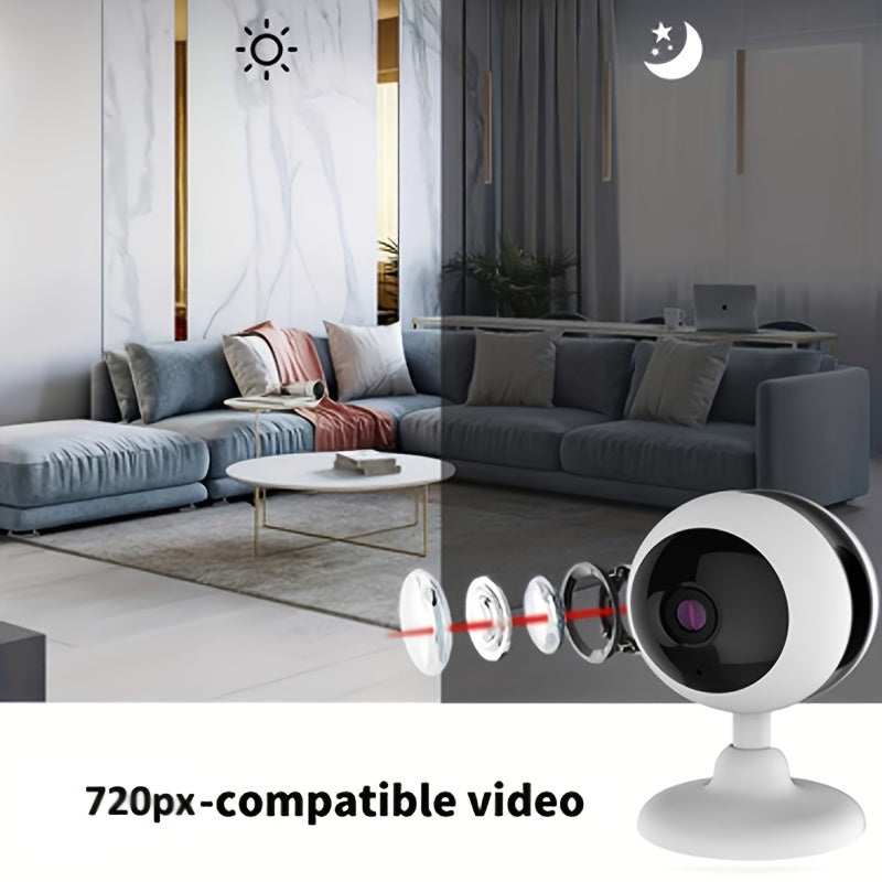 Smart Baby Monitor Camera with 1080P resolution, equipped with Motion Detection, Sound Detection, and Sound Alarm features. Perfect as a gift for Christmas, Halloween, and Thanksgiving. Memory card not included, must be purchased separately.