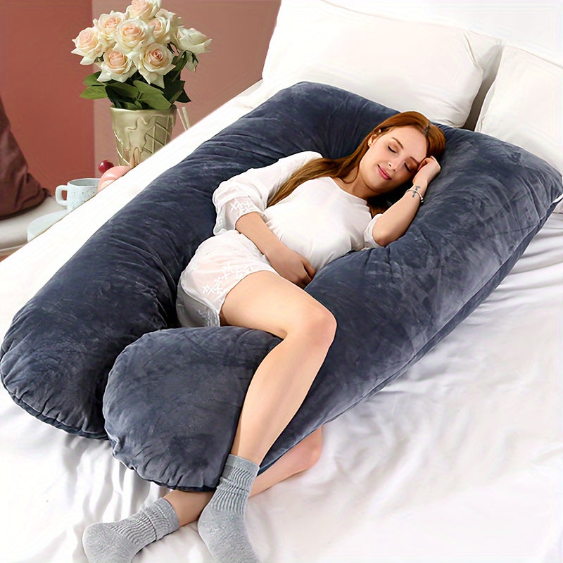 Unbeatable Comfort for Pregnant Women - U-Shaped Pregnancy Pillow with Adjustable Strap and Versatile Waist Support. Perfect Gift for Christmas, Halloween, or Thanksgiving Day