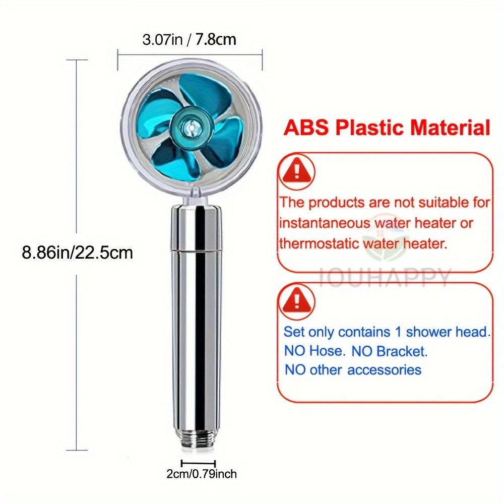 1 Турбонаддувная насадка для душа с распылителем, пластиковый дизайн, суперзаряженная производительность и водонагреватель Lotus Fluffy - обеспечивают роскошный душ без дополнительных аксессуаров.